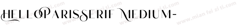 HelloParisSerif Medium字体转换